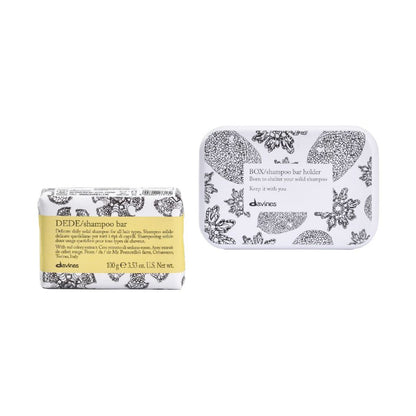 Davines DEDE Shampoo Bar & Case: Delicate Daily Solid Shampoo for All Hair Types